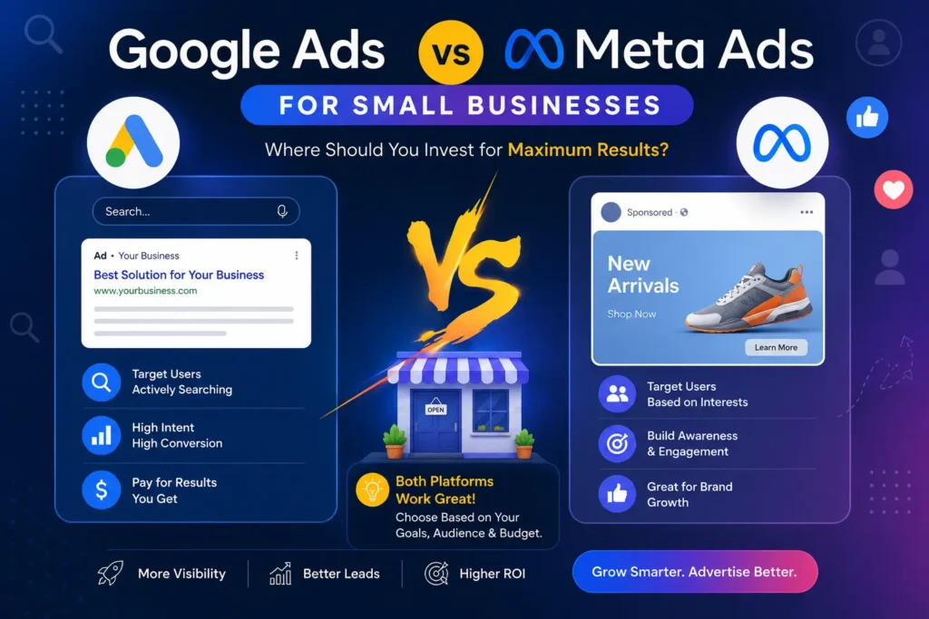 Google Ads vs Meta Ads for small businesses