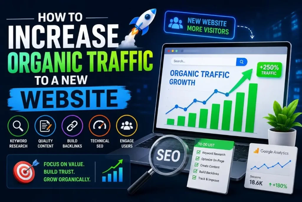 to increase organic traffic to a new website