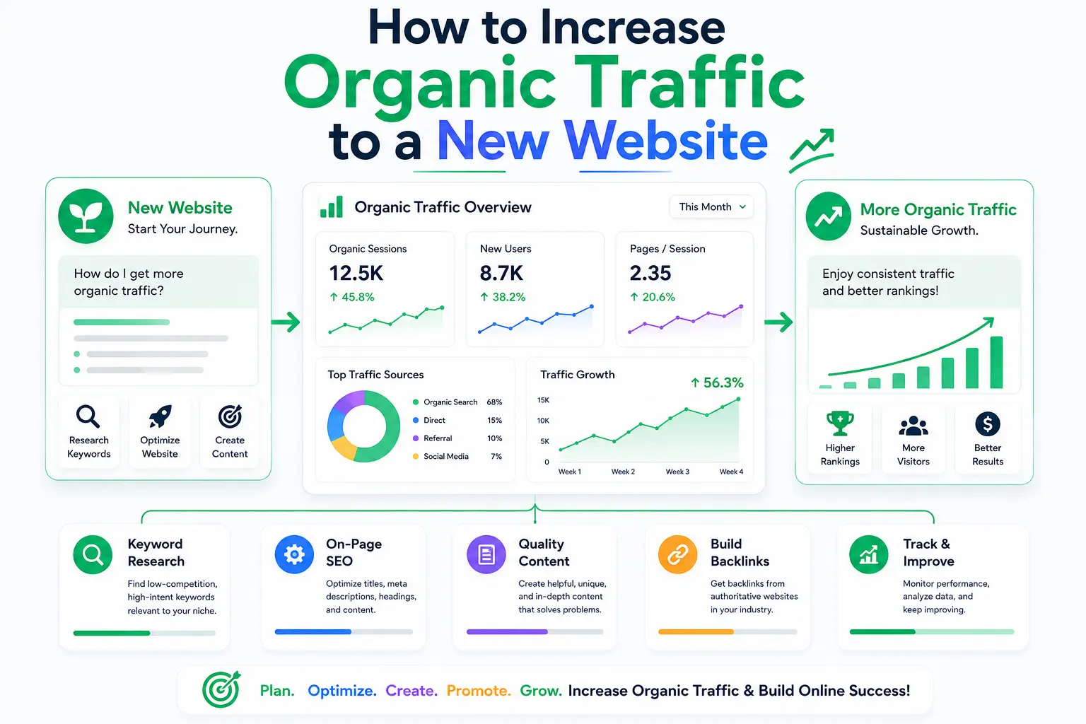How to Increase Organic Traffic to a New Website
